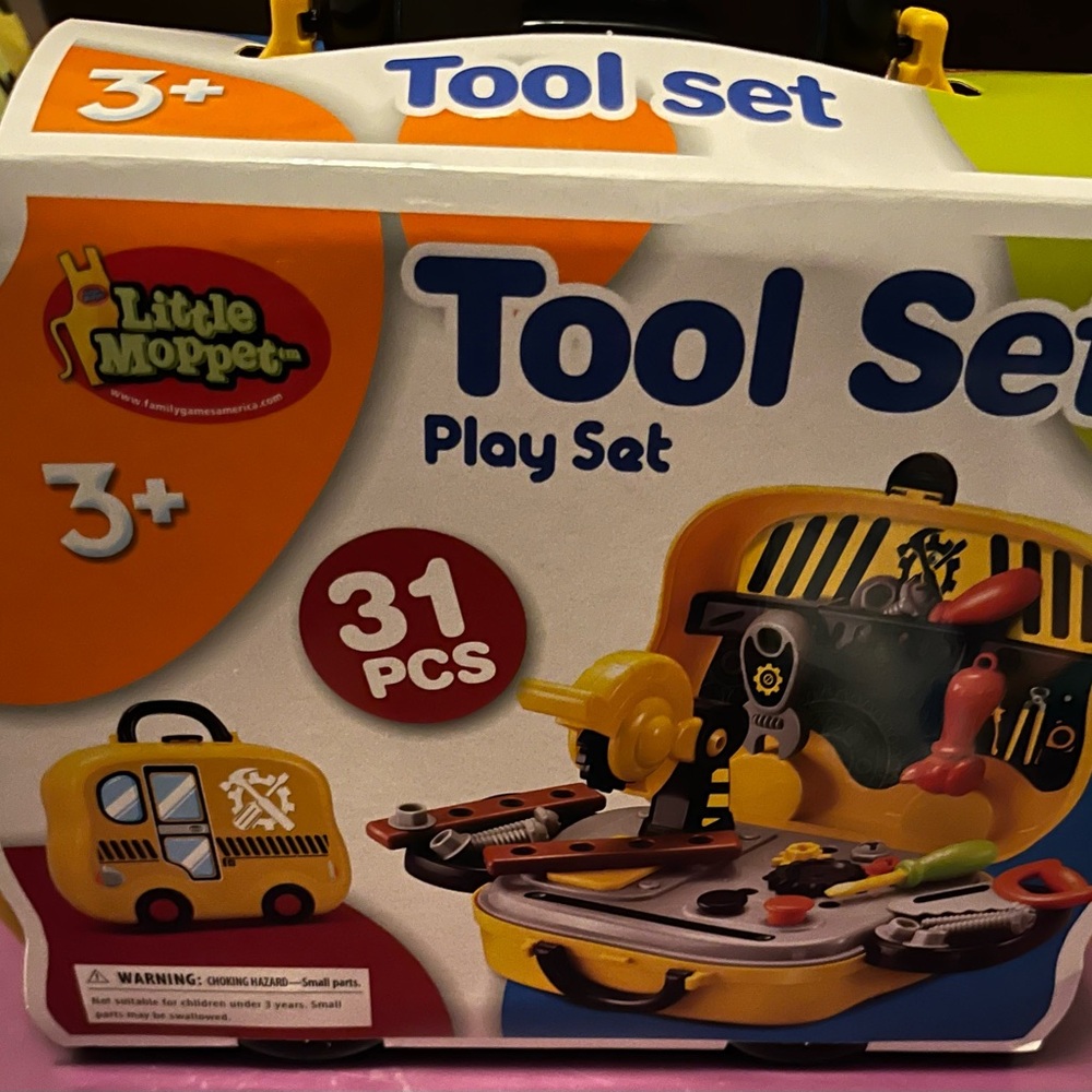 Tool Set Play Set - 31 PCS - Yellow and Black